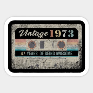 Vintage 1973 Made In 1973 47 Years Old 47th Birthday Gift Sticker